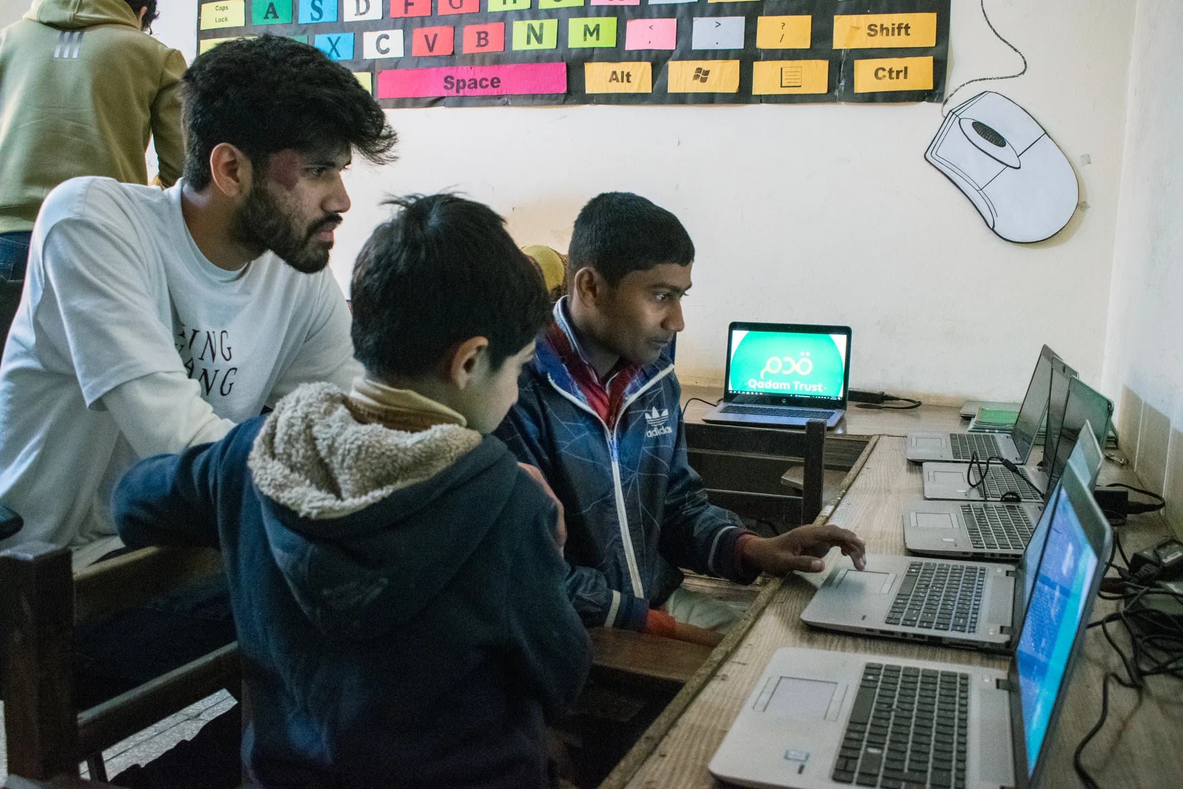 Students learning technology fundamentals